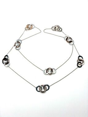 Rubedo and Sterling Silver Tiffany & Co 1837 Interlocking Circles Necklace.